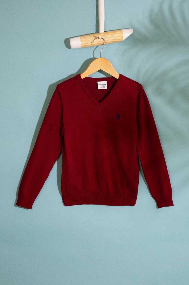 Erkek Çocuk Bordo Kazak