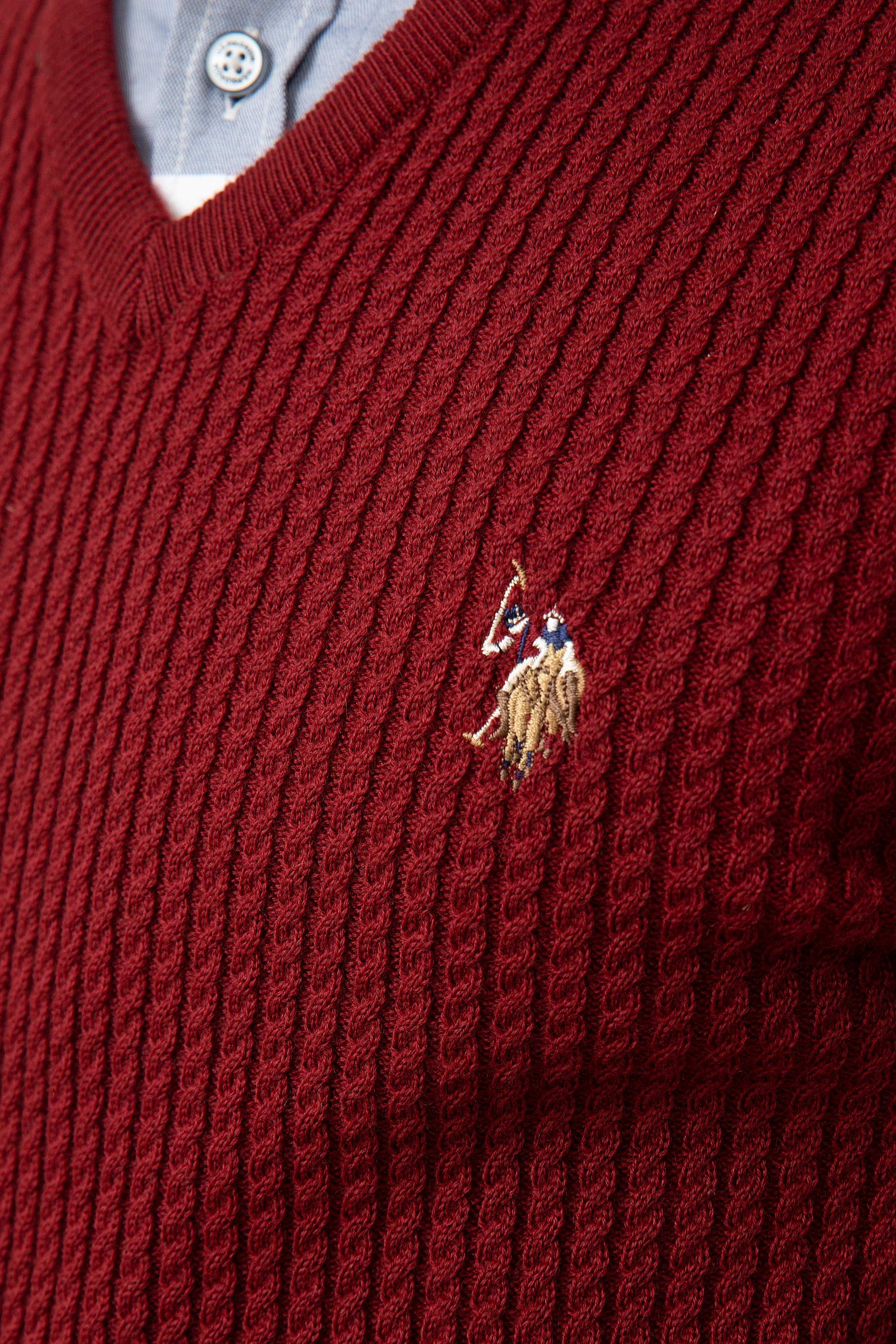 Erkek Bordo Standart Kazak - Image 3