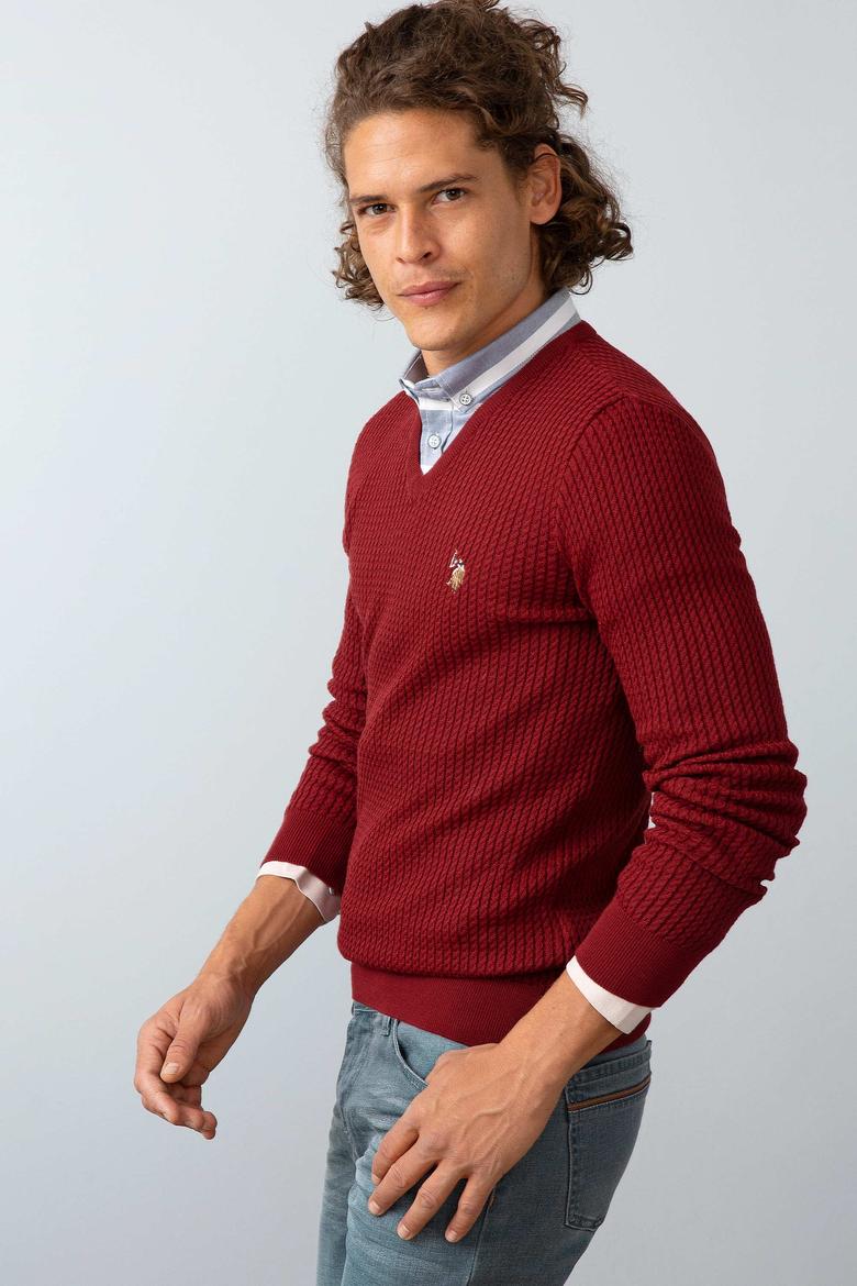 Erkek Bordo Standart Kazak