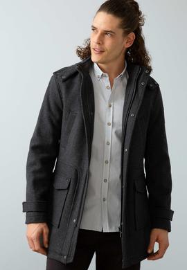 Erkek Gri Kısa Regular Kaban - 50196088001