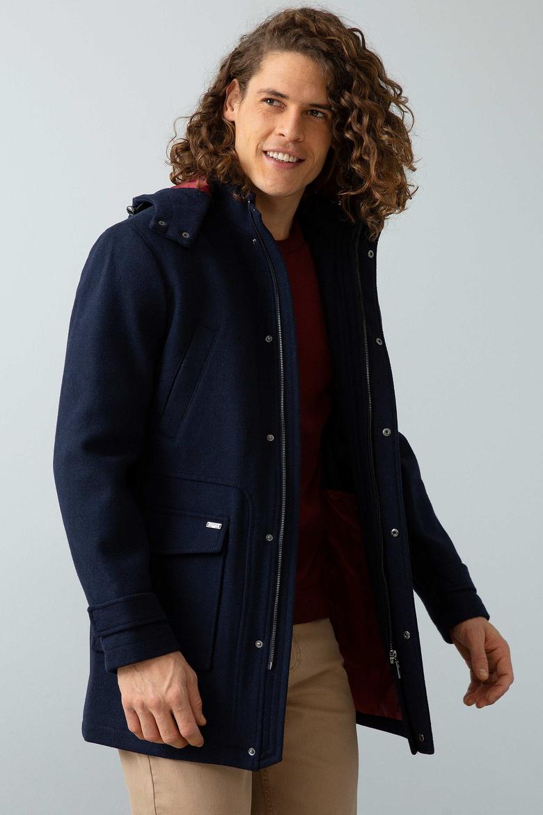 Erkek Lacivert Kısa Regular Kaban - 50196088012