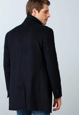 Erkek Lacivert Uzun Slim Kaban - 50196089014