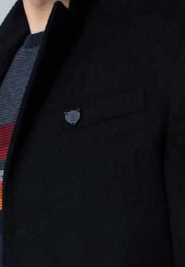 Erkek Lacivert Uzun Slim Kaban - 50196089014