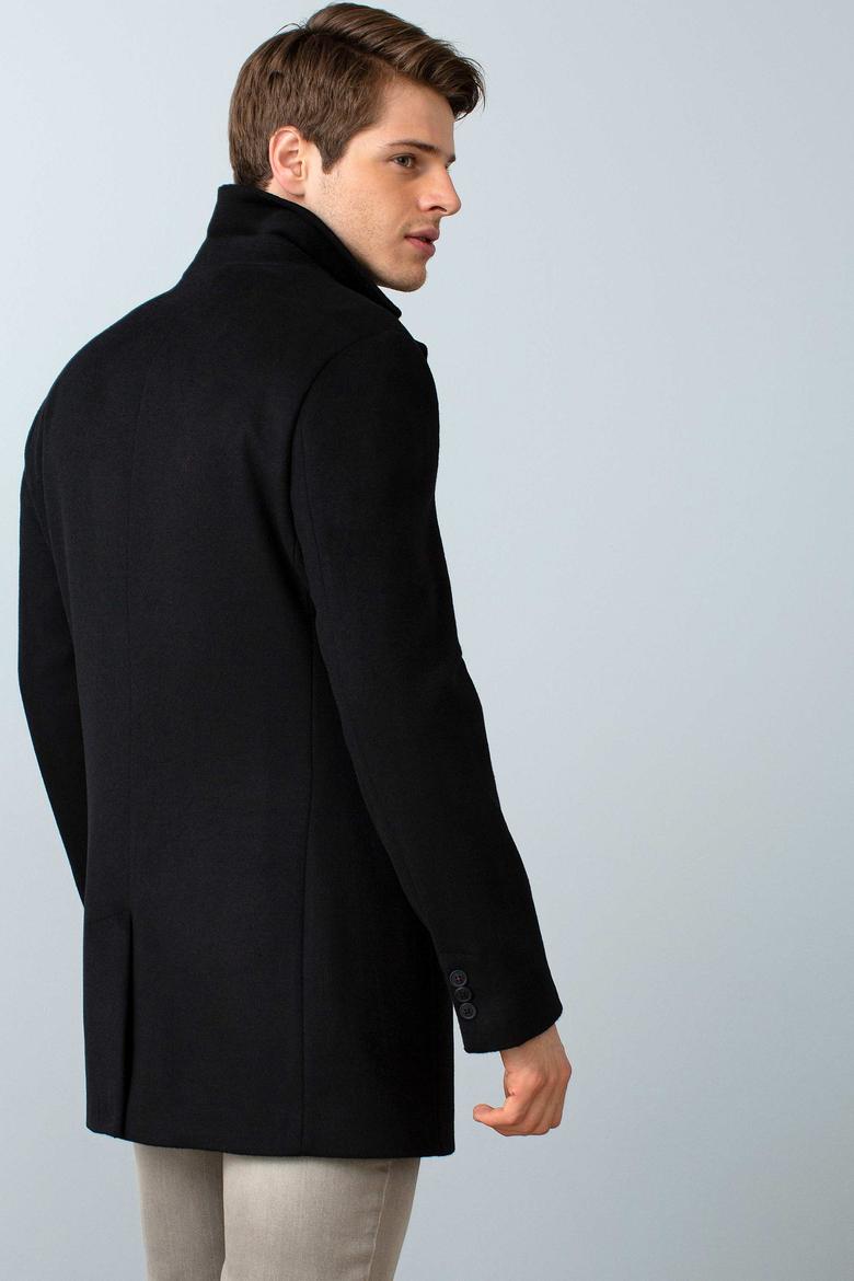 Erkek Siyah Uzun Slim Kaban - 50196089025