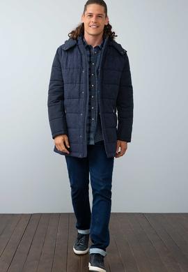 Erkek Lacivert Uzun Regular Kaban - 50196103001