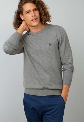 Erkek Gri Melanj Basic Kazak - 50196456044
