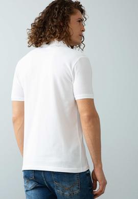 Erkek Beyaz Polo Yaka T-Shirt Basic - 50199991005