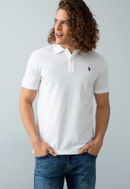 Erkek Beyaz Polo Yaka T-Shirt Basic - 50199991005