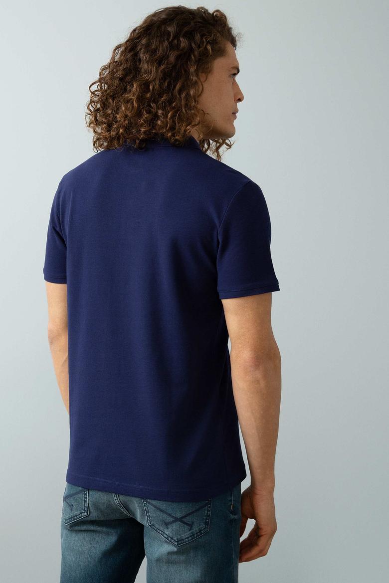 Erkek Lacivert Basic Polo Yaka Tişört - 50199991032