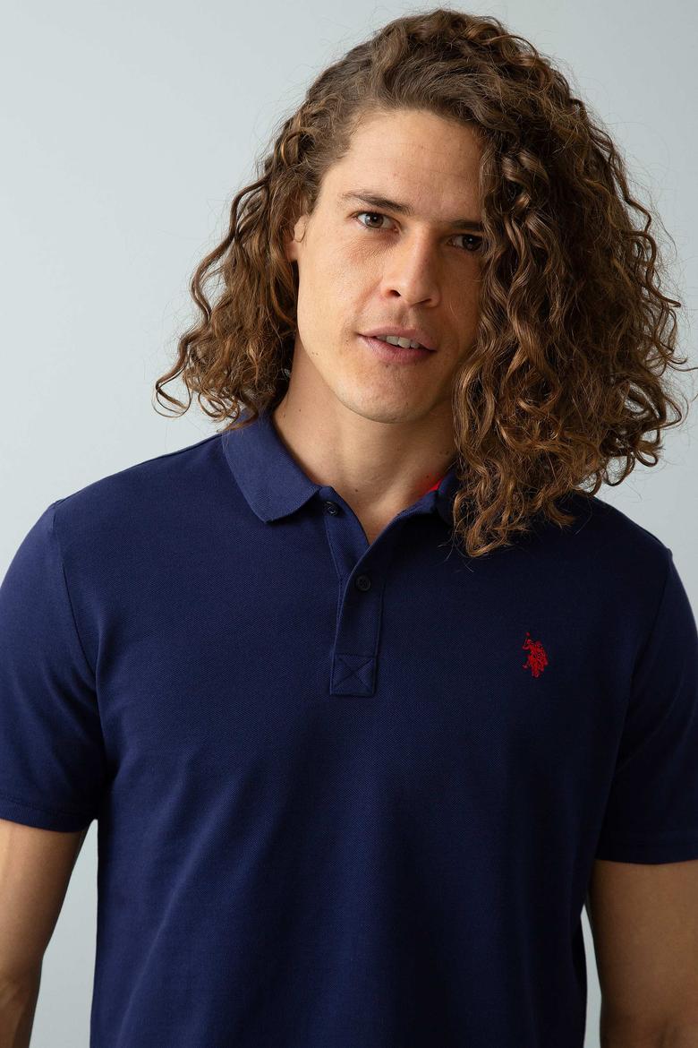 Erkek Lacivert Basic Polo Yaka Tişört - 50199991032