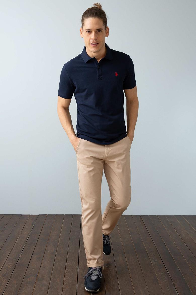 Erkek Koyu Lacivert Polo Yaka T-Shirt Basic - 50199991047