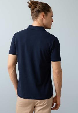 Erkek Koyu Lacivert Polo Yaka T-Shirt Basic - 50199991047