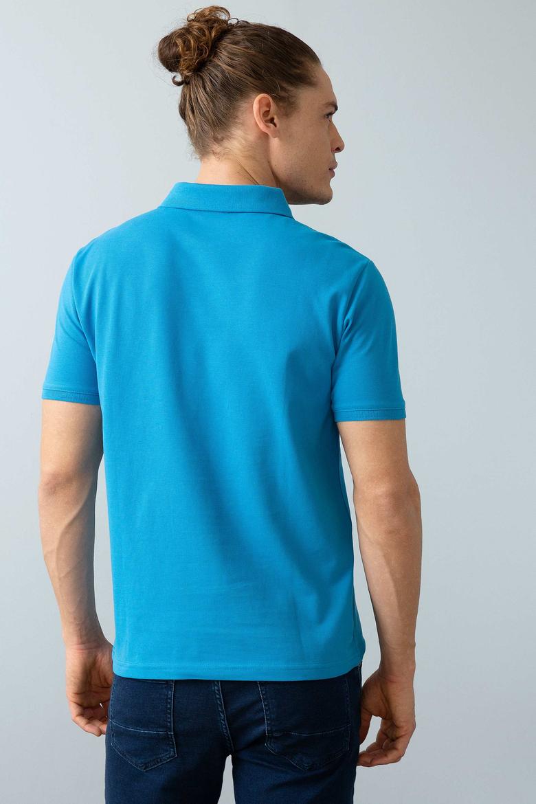 Erkek İndigo Basic Polo Yaka Tişört - 50199991062