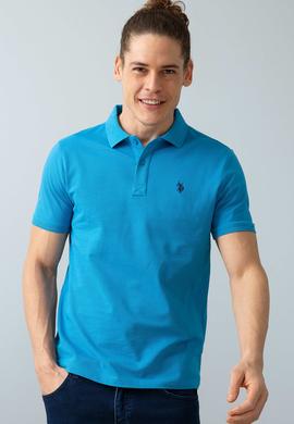 Erkek İndigo Basic Polo Yaka Tişört - 50199991062