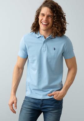 Erkek Açık İndigo Basic Tişört - 50199991075