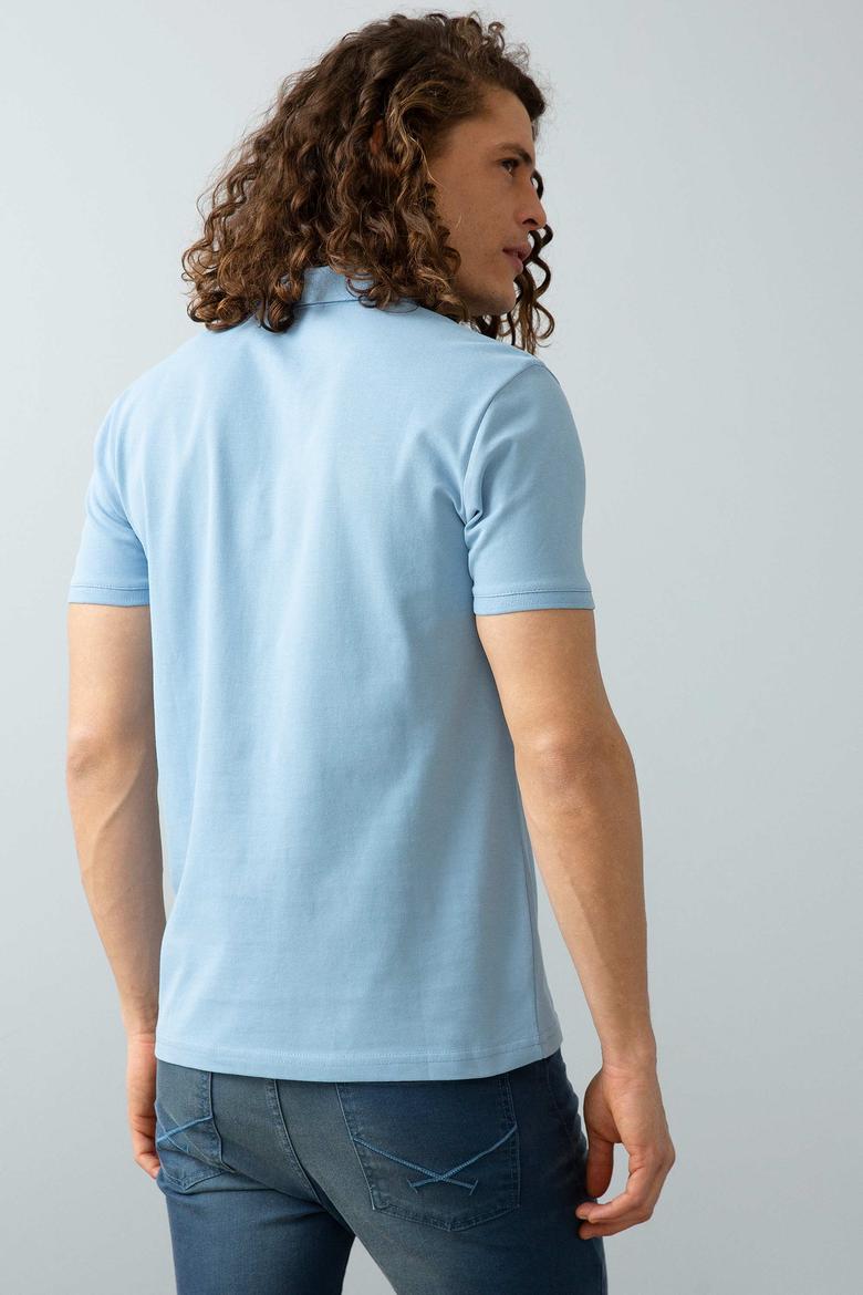 Erkek Açık İndigo Basic Tişört - 50199991075