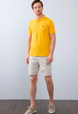 Erkek Koyu Sarı  Polo Yaka T-Shirt Basic - 50199991092