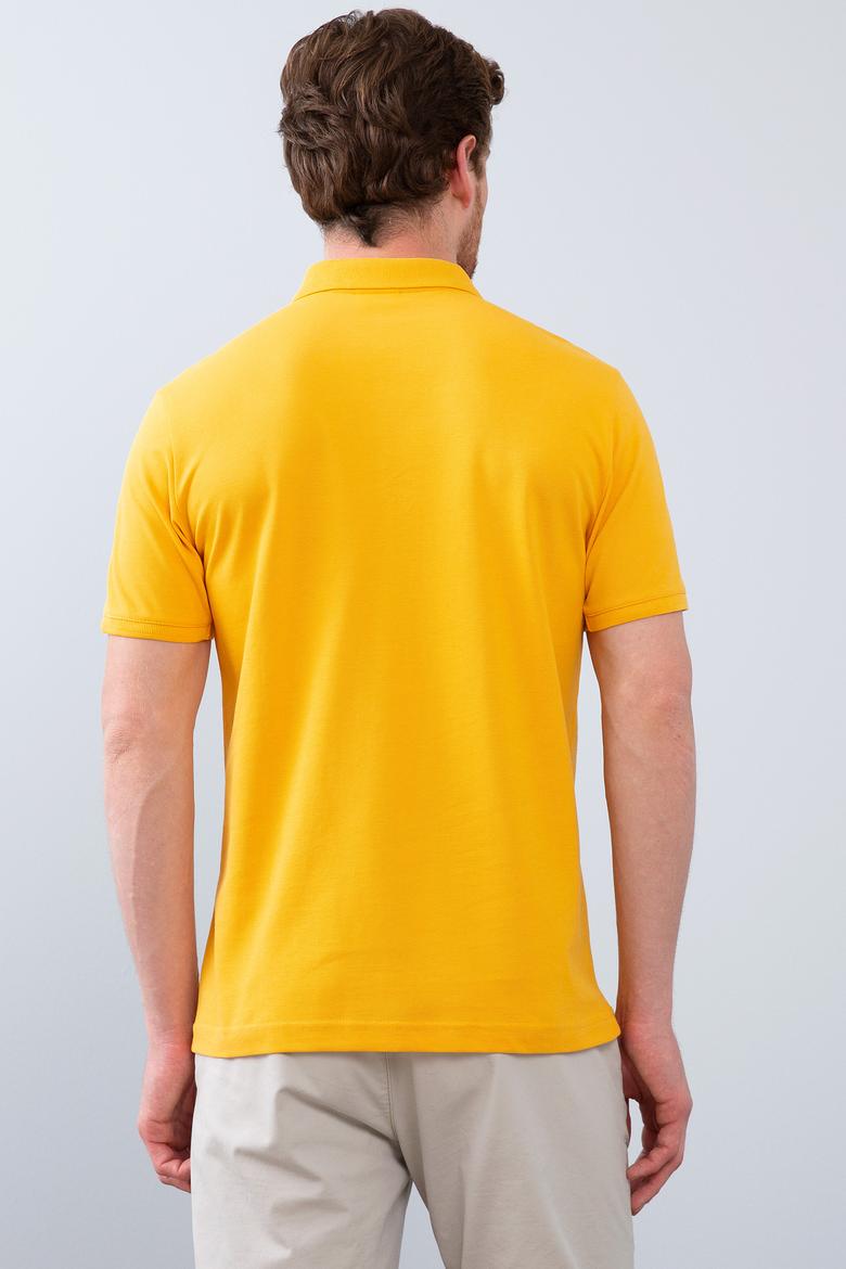 Erkek Koyu Sarı  Polo Yaka T-Shirt Basic - 50199991092