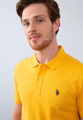 Erkek Koyu Sarı  Polo Yaka T-Shirt Basic - 50199991092