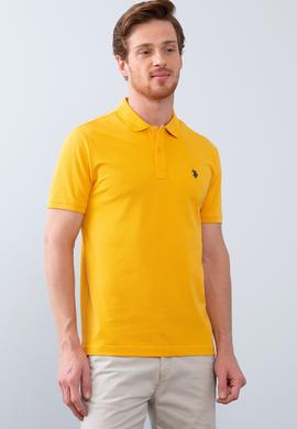 Erkek Koyu Sarı  Polo Yaka T-Shirt Basic - 50199991092
