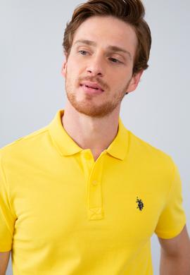 Erkek Sarı Basic Polo Yaka Tişört - 50199991112