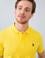 Erkek Sarı Basic Polo Yaka Tişört