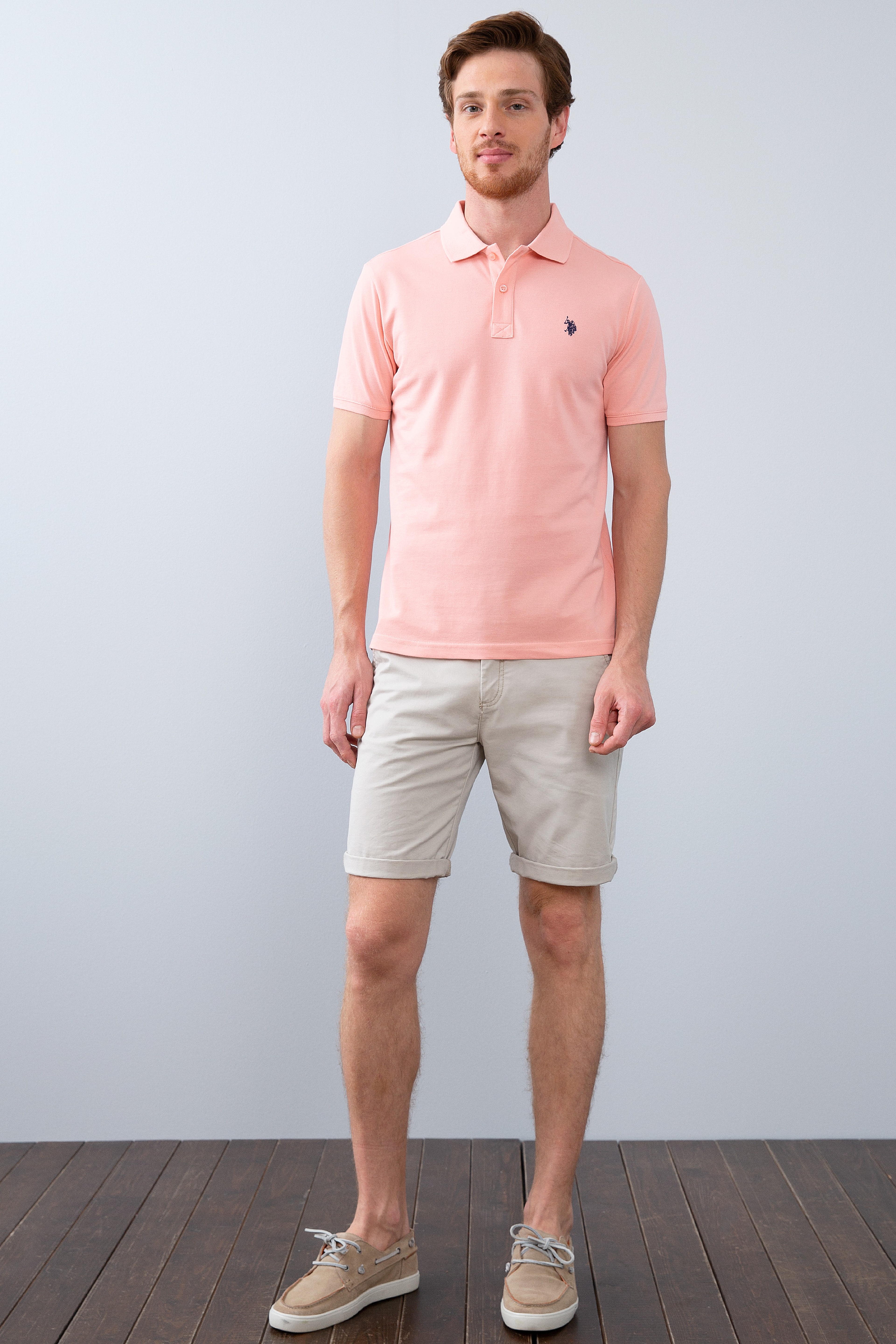 Erkek Pembe Basic Tişört - Image 4