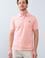 Erkek Pembe Polo Yaka T-Shirt Basic