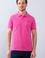 Erkek Fuşya Basic Polo Yaka Tişört