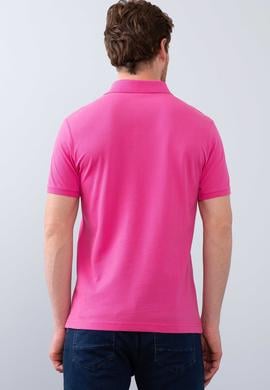 Erkek Fuşya Basic Polo Yaka Tişört - 50199991174
