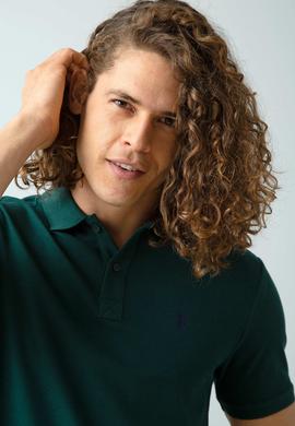 Erkek Koyu Yeşil Basic Polo Yaka Tişört - 50199991193