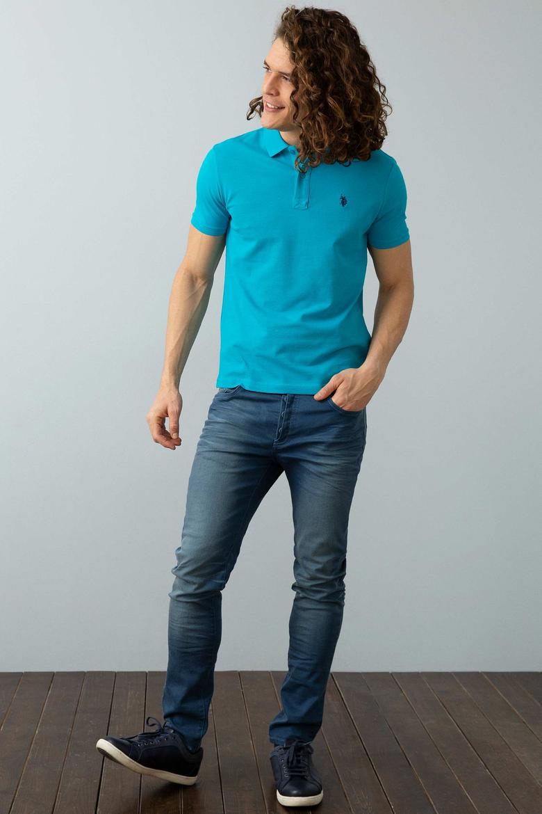 Erkek Petrol Basic Polo Yaka Tişört - 50199991202