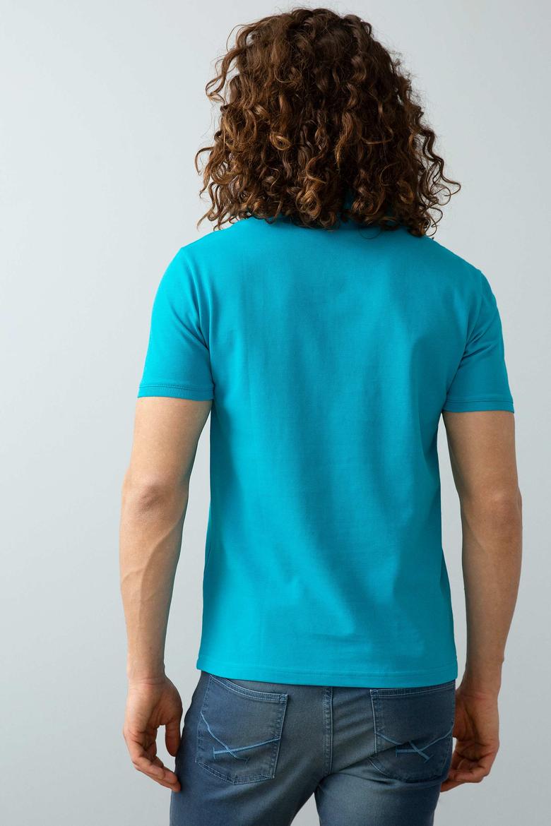 Erkek Petrol Basic Polo Yaka Tişört - 50199991202