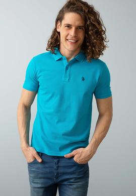 Erkek Petrol Basic Polo Yaka Tişört - 50199991202