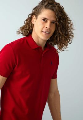 Erkek Bordo Basic Polo Yaka Tişört - 50199991260