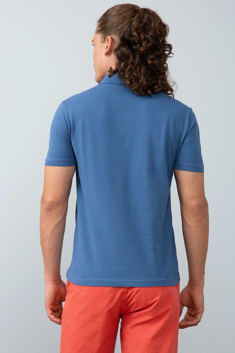 Erkek Açık Lacivert Basic Polo Yaka Tişört - 50199991272