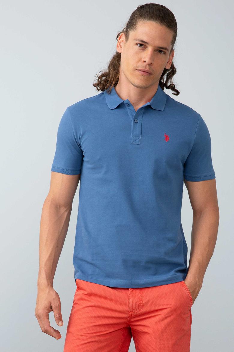 Erkek Açık Lacivert Basic Polo Yaka Tişört - 50199991272