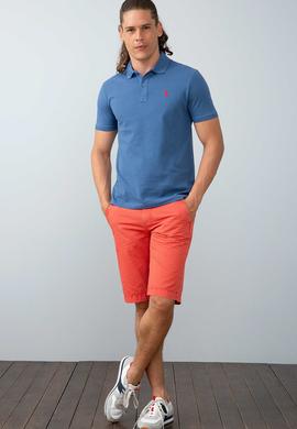 Erkek Açık Lacivert Basic Polo Yaka Tişört - 50199991272