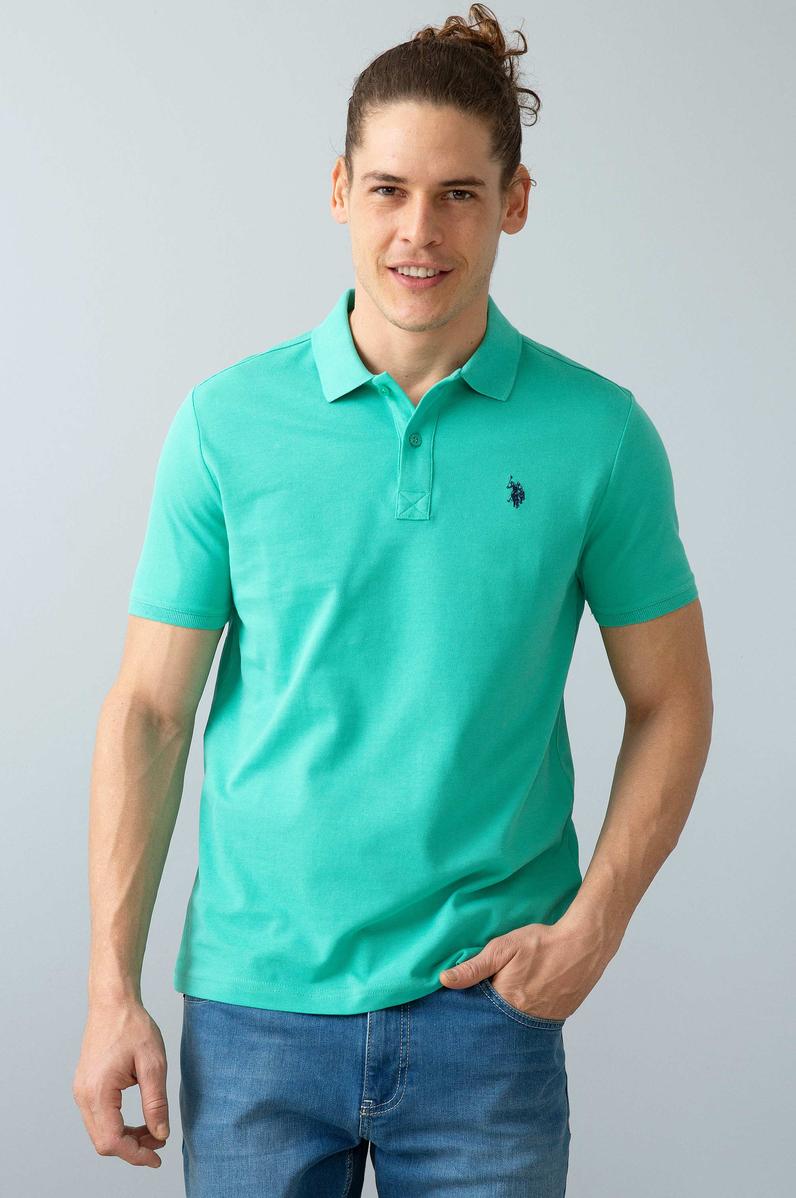 Erkek Mint Basic Polo Yaka Tişört