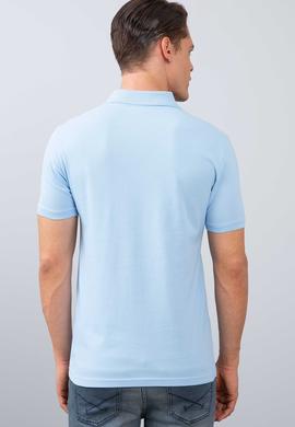 Erkek Mavi Polo Yaka T-Shirt Basic - 50199991307