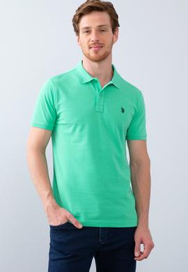 Erkek Elma Yeşili Basic Polo Yaka Tişört - 50199991311