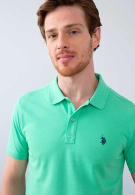 Erkek Elma Yeşili Basic Polo Yaka Tişört - 50199991311