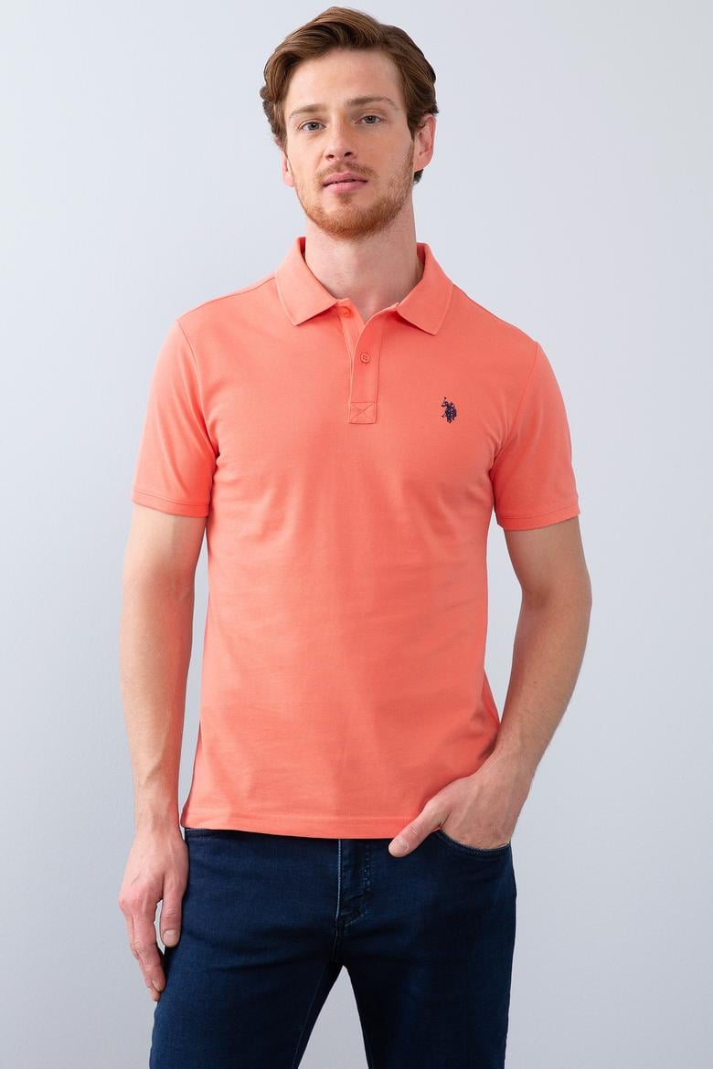 Erkek Somon Polo Yaka T-Shirt Basic