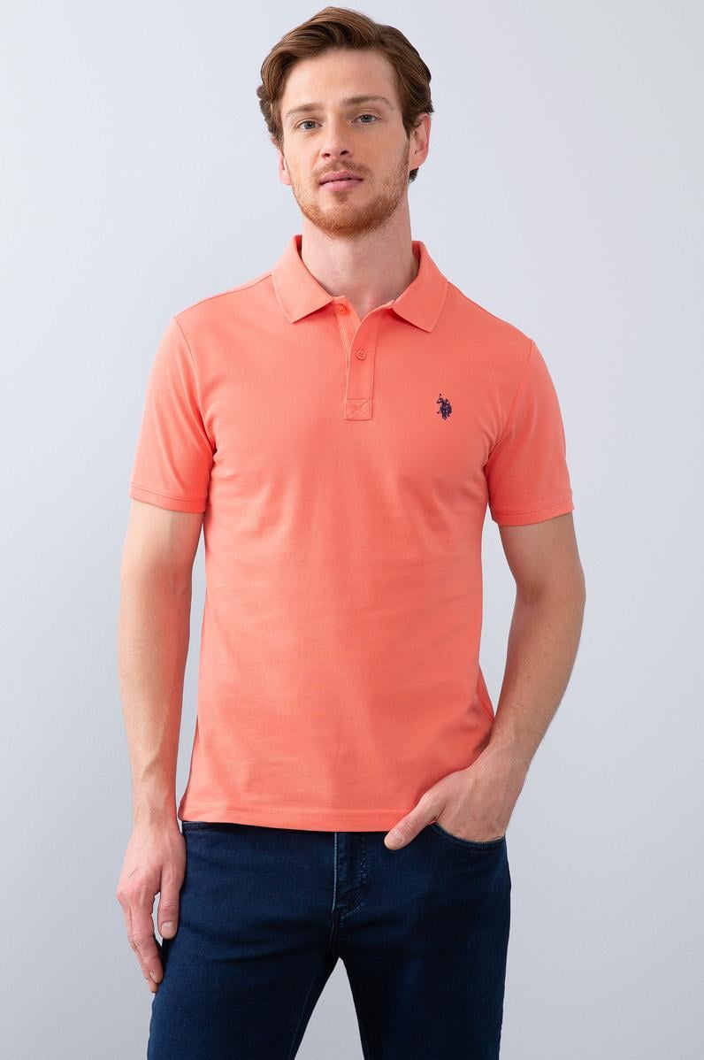 Erkek Somon Polo Yaka T-Shirt Basic
