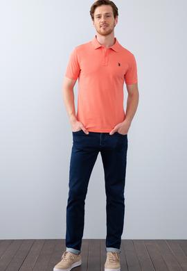 Erkek Somon Polo Yaka T-Shirt Basic - 50199991334