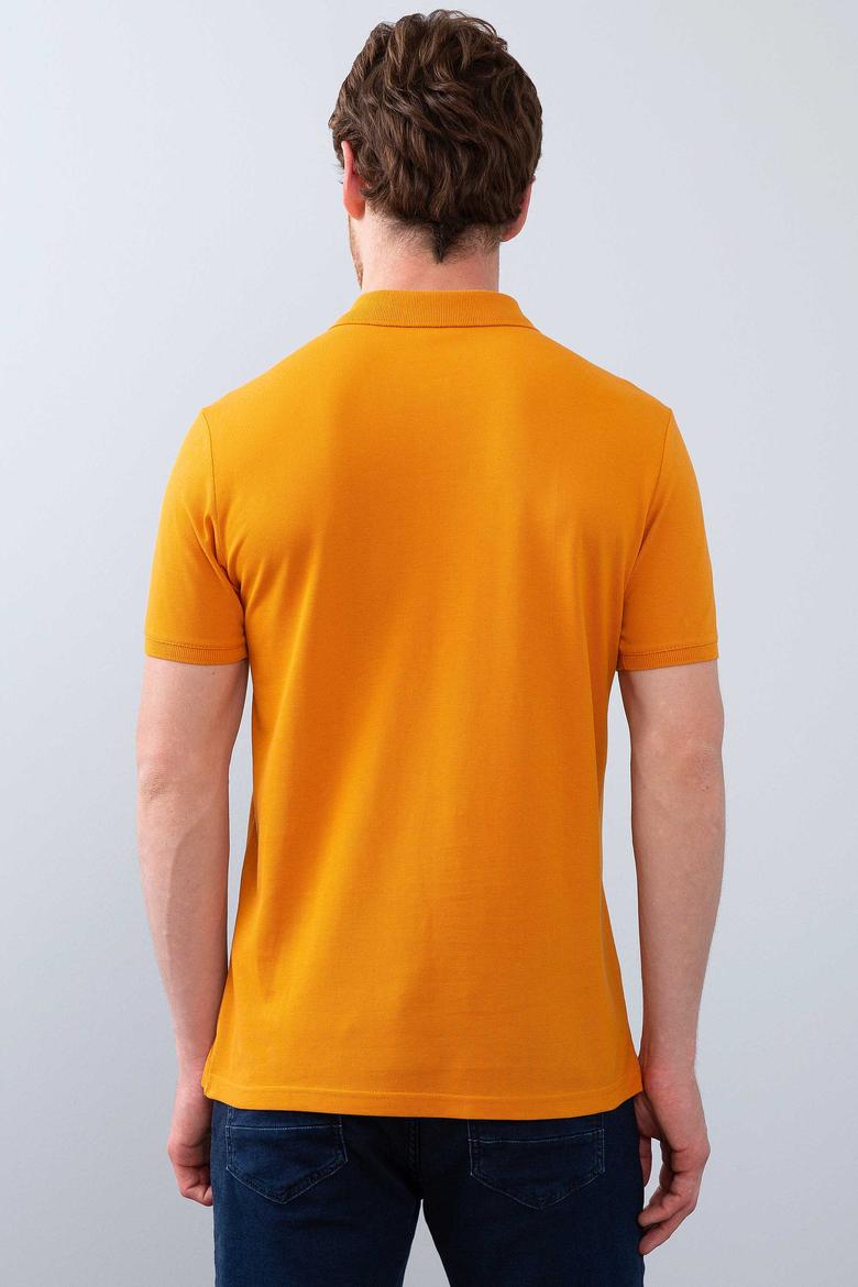 Erkek Hardal Polo Yaka T-Shirt Basic - 50199991362