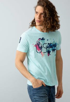 Erkek Aqua Bisiklet Yaka T-Shirt - 50200021014