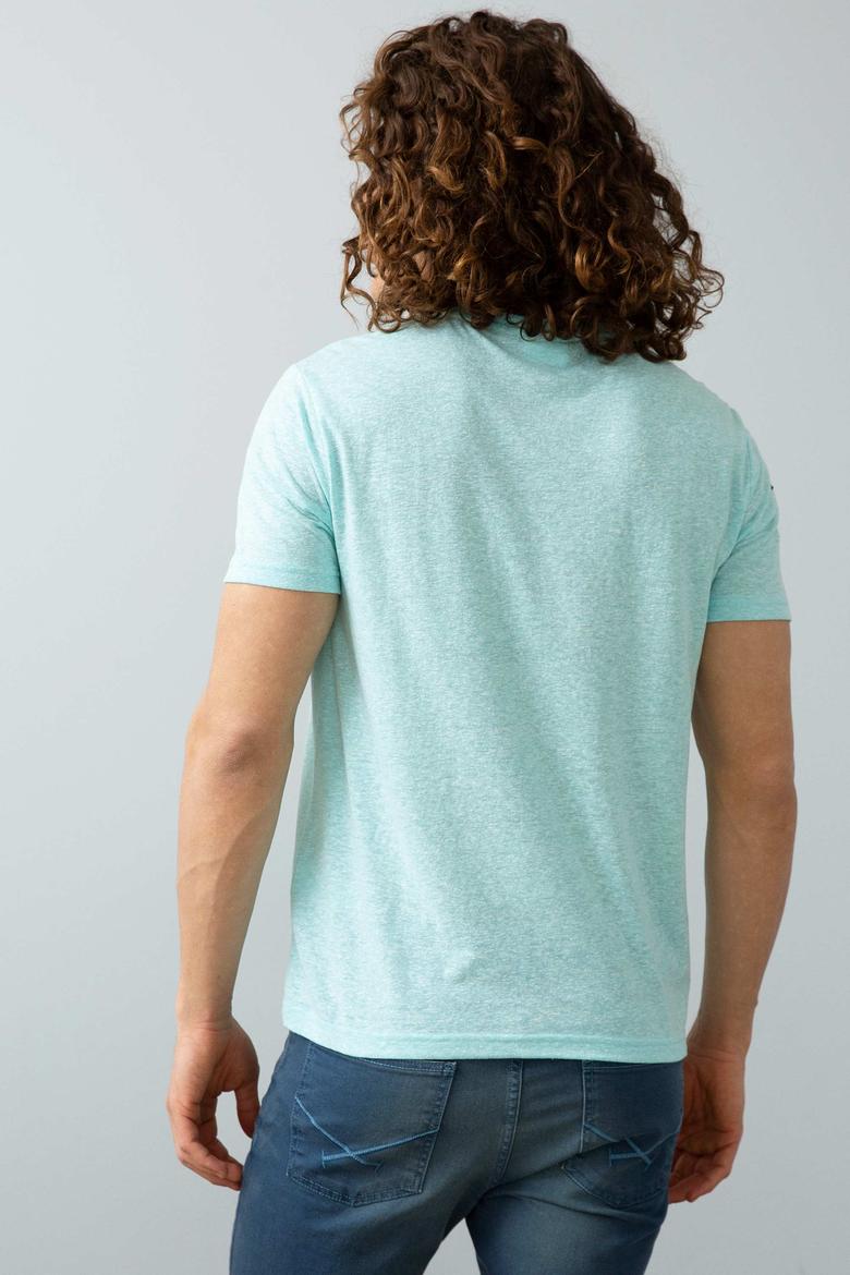 Erkek Aqua Bisiklet Yaka T-Shirt - 50200021014