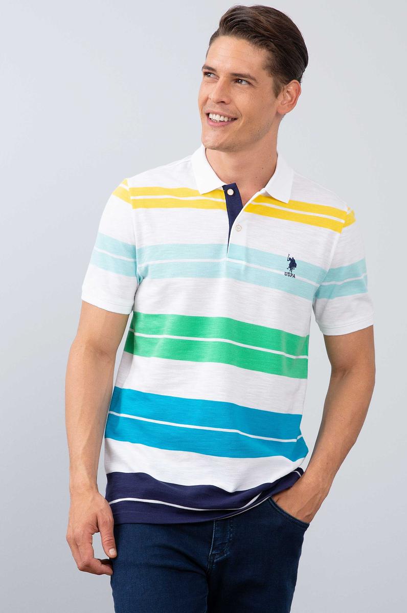 Erkek İndigo Polo Yaka T-Shirt