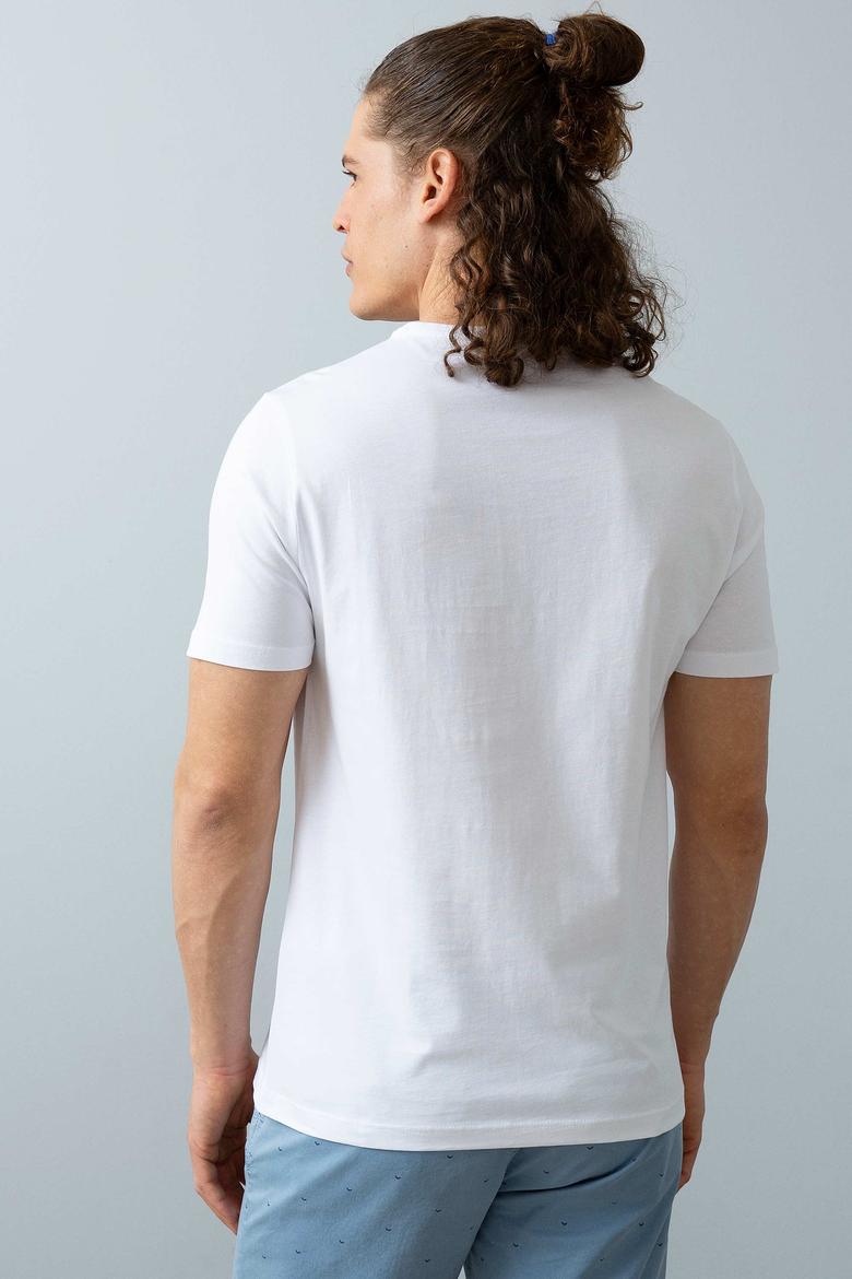 Erkek Beyaz Basic Tişört - 50200039007